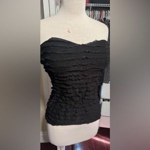 Eclipse ruffled strapless top, size M